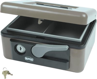 Robuuste Geldcassette met Kleingeldlade en Sleutelslot - Compacte Kassakist voor Thuis en Winkel
