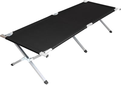 XXL Opklapbed 190 x 64 cm - Stevig Veldbed tot 100 kg - Geschikt voor Camping, Festival en Reizen