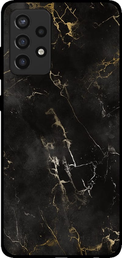 Smartphonica Telefoonhoesje voor Samsung Galaxy A72 met marmer opdruk - TPU backcover case marble design - Zwart geschikt voor Samsung Galaxy A72