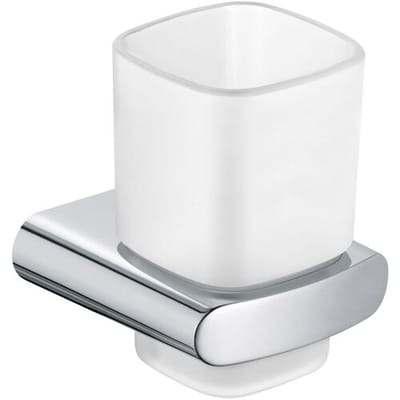 Keuco Elegance - Tandenborstelbeker met houder, mat glas/chroom 11650019000