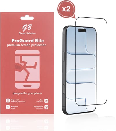 GB ProGuard Elite Screenprotector voor iPhone Air - 2 stuks – Gehard Glas – Volledige Dekking – Krasbestendig & Schokabsorberend