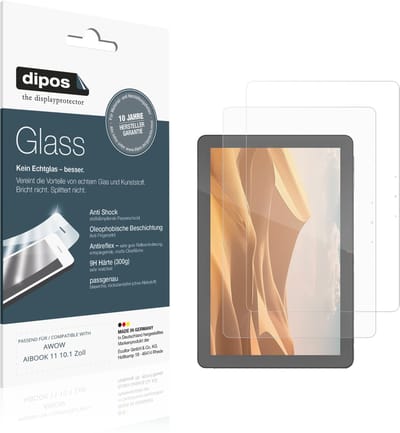 dipos – 2x Matte Pantserfolie geschikt voor AWOW AIBOOK 11 10.1 Zoll | 9H Screenprotector