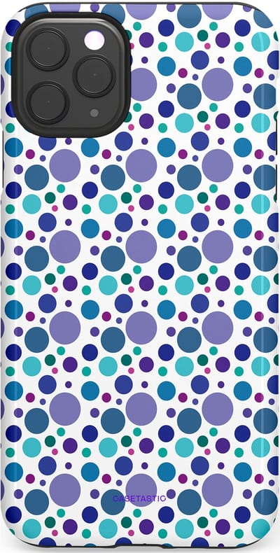 Casetastic Hoesje Geschikt voor Apple iPhone 11 Pro Max - Stijlvolle Beschermende Duo-layer Case - Bubble blauw