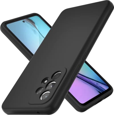 Solid hoesje Geschikt voor: Samsung Galaxy A53 4G & 5G Soft Touch Liquid Silicone Flexible TPU Rubber - Zwart