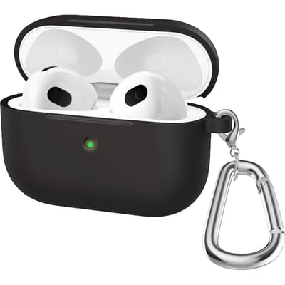CaseBody Stevig Siliconen AirPods 3 Hoesje Zwart