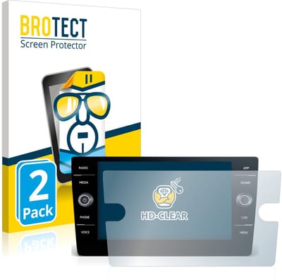 BROTECT - Screenprotector voor Volkswagen Passat 2017 Discover Media 8" 2017-2019 - Folie Beschermfolie transparant 2 Stuks
