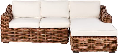BRIATICO - Tuinbank - Gebroken wit - Rotan
