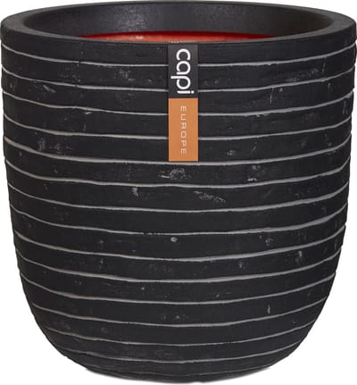Capi Europe - Bloempot bol Row NL - 35x34 - Antraciet - Opening Ø29 - Bloempot voor binnen en buiten - Levenslang garantie - Breukbestendig - 100% Recyclebaar - CO2 Neutraal geproduceerd - KRWZ932