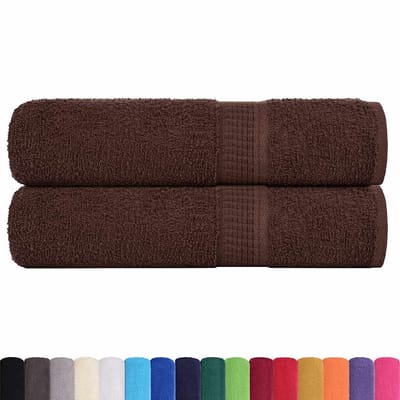 vidaXL - Handdoeken - FROGN - 2 - st - 50x100 - cm - 360 - g/m² - bruin
