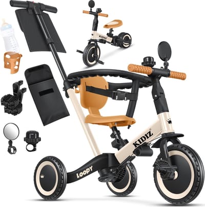 6-in-1 Loopfiets voor Kinderen van 1 tot 5 Jaar | Multifunctionele Driewieler met Veiligheidsvoorzieningen