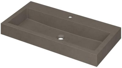 INK Momento Wastafel Quartz met 1 Kraangat - 900x450x90 mm - Quartz Beton