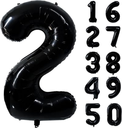 Zwarte Folieballon Cijfer 101 cm - Reuzengetallen voor Feest, Bruiloft, en Verjaardag