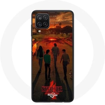 Hoesje voor Samsung Galaxy A12 Stranger Things Seizoen 4 Poster Art Crews of the New Theory