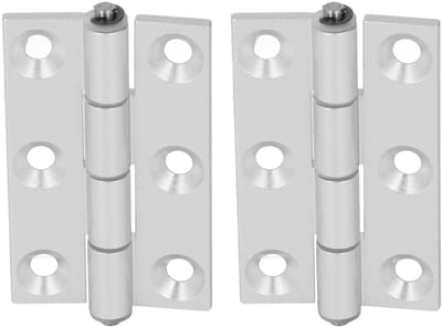 Allecto - Plat Scharnier - Aluminium Vouwscharnier - Duurzaam en Stabiel - 78 x 48 mm - Perfect voor Meubelprojecten - 2 Stuks - Geschikt voor Dive...