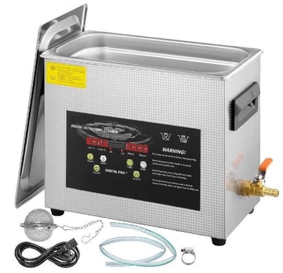 Ultrasone reiniger - Mini wasmachine - Sieraden reinigen - Digitale timer verwarming - 15L capaciteit - Zilver