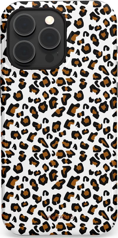 Casetastic Hoesje Geschikt voor Apple iPhone 15 Pro Max Magsafe - Stijlvolle Beschermende Duo-layer Case - Panter abstractie