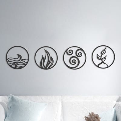 Wanddecoratie | 4 elementen - L (40x40cm)