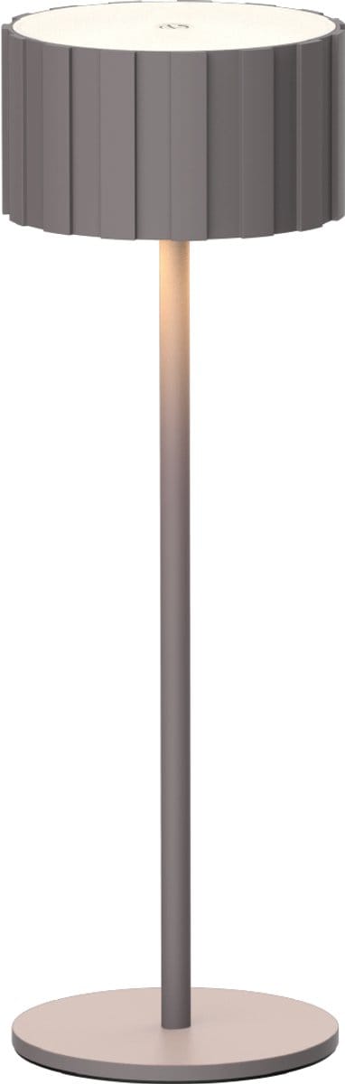 Luxus Europe - Tafellamp Tinos Taupe - Draadloze Tafellamp Binnen & Buiten - Oplaadbaar - USB-C - Dimbaar - Warm Wit - Waterbestendig