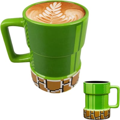 Unieke Gepersonaliseerde Mok, 400ml Keramische Koffiemok, Handgemaakt voor Koffie, Melk en Sap, Groen Design