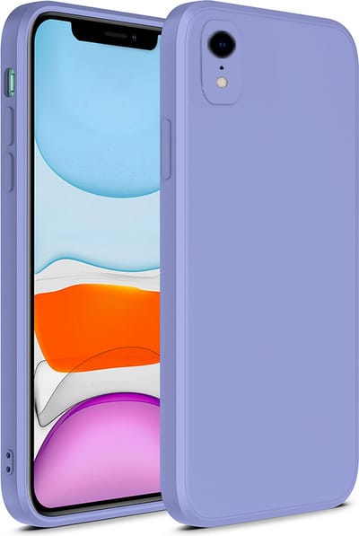 Smartphonica iPhone Xr siliconen hoesje met zachte binnenkant - Paars geschikt voor Apple iPhone XR