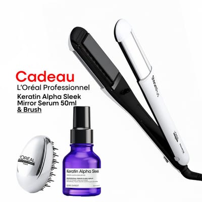 L'Oréal Professionnel SteamPod 4.0 Professionele stoom stijl- & krultang + Keratin Alpha Sleek Mirror Serum 50ml + Gratis Borstel
