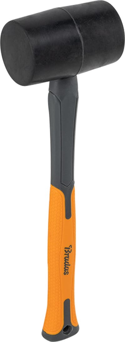 Bradas Rubber Hamer – 220 g Kop – 28,5 cm – Fiberglas Handvat – Antislip Greep