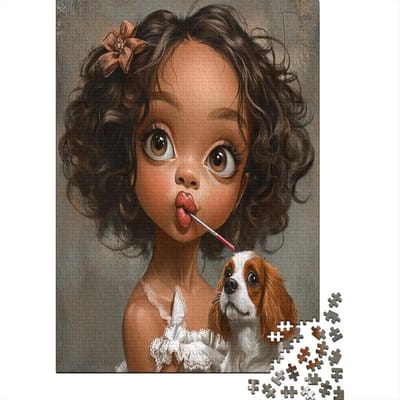 Meisjes Puzzel - Legpuzzel Volwassenen - Ontspannend Tijdverdrijf - Hoge Kwaliteit Karton - 75 x 50 cm - Stijlvol Design
