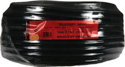 Voorbekabelde Kabel - Elektriciteitsdraad - Kabels Beschermen - ICTA Ommanteling - 50 meter - Zwart