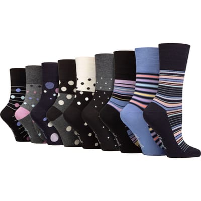 Gentle Grip - Dames 9 Pak Bamboe Sokken - SOLRM383940