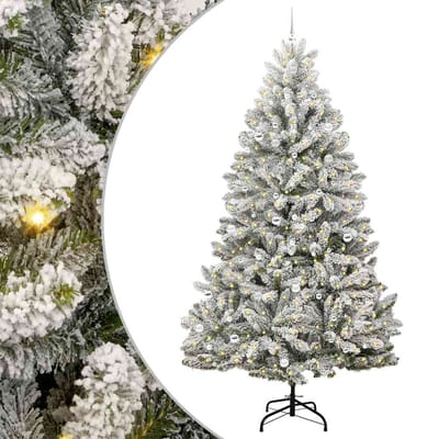 vidaXL - Kunstkerstboom - 270 - cm - 300 - LED's - Warmwit - PVC - en - Staal