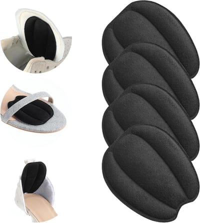 4 Stuks Schoentong Pads, Antislip Kussen Inleggers, Onzichtbare Voorvoet Kussens voor Te Grote Schoenen, Plakbare Tong Pads voor Losse Schoenen, Comfortabele Vulling voor Mannen en Vrouwen