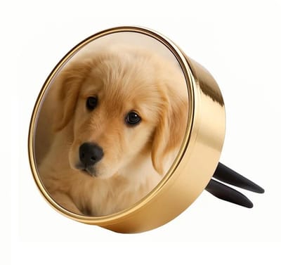Autoparfum met foto | Luxe metalen autogeur met foto | Uniek auto cadeau | Gepersonaliseerde autogeur | Petshop Seven