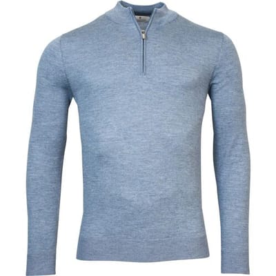 Thomas Maine Trui Pullover Shirt Style Zip Single Knit Blauw / male