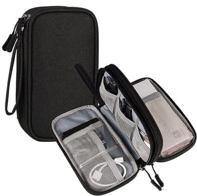 Kabelorganizer - Opbergtas - Reistas voor Kabels - Electronica Organizer - Kabels en Accessiores - Kabeltas - Kabeletui - Zwart
