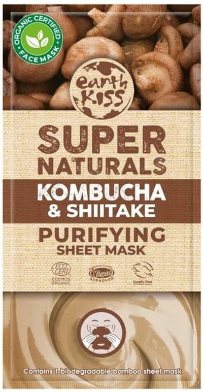 Earth Kiss Super Naturals Kombucha  &  Shitake Sheet Mask 16 Ml