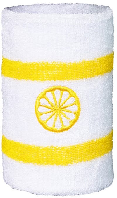 The Indian Maharadja Unisex gestreepte zweetband - warm yellow