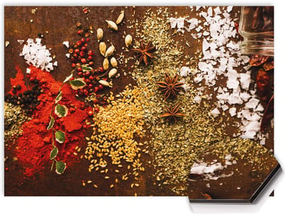 KitchenArt - Spice Symphony Spatscherm - 60x30 cm - Spatscherm Achterwand Keuken - Spatwand Keuken