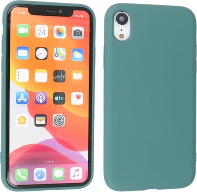 Fashion Backcover Telefoonhoesje - Color Hoesje - Geschikt voor iPhone XR - Donker Groen