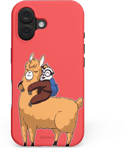 Casetastic hoesje geschikt voor Apple iPhone 16 - MagSafe - Dubbellaagse bescherming - Lui en lekker - Fashion Case - Koraal Goud
