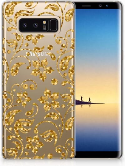 Samsung Galaxy Note 8 TPU Case Gouden Bloemen