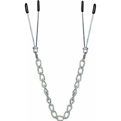 Metalen-Borstketting met tepelklemmen 42cm