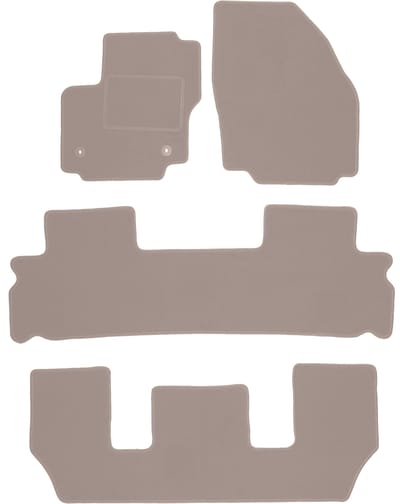 Beige veloursmatten voor: Ford S-MAX MK1 FL 7-zits (2012-2015)