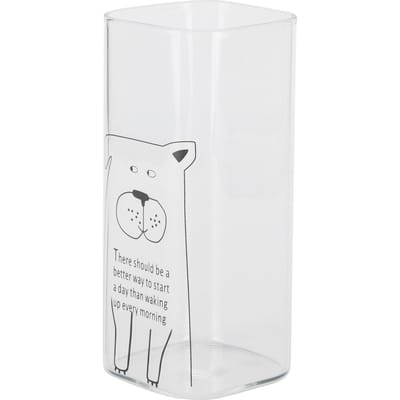 Tasses à lait en verre imprimé 400 ml, Tasses à thé, à café, pour le petit-déjeuner, Tasse à boire Type 2 white