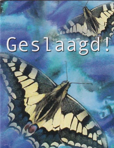 Geslaagd! - Bloemenkaartjes - 25 Stuks – 5 x 6.5 cm – Minikaartjes - Bloemist – Cadeau – JK-195