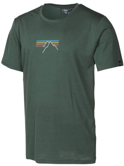 Ivanhoe t-shirt UW Ceasar Sunset voor heren - 100% extra fijne merino wol - Groen