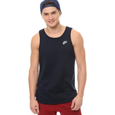 Nike Atletische Gym Casual Vest-tanktop voor heren in marineblauw