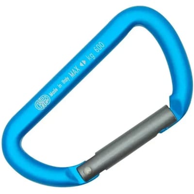 Kong Italy Mini D Karabijnhaak Blauw,Grijs