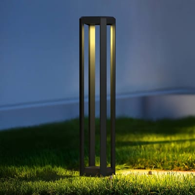 Maytoni LED tuinpadverlichting Royal Mile, grijs, hoogte 80 cm, aluminium