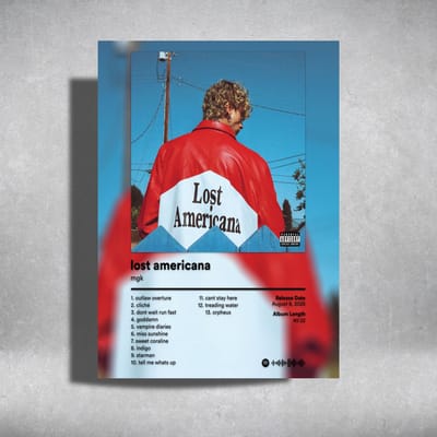 MGK - Lost Americana - album cover - metalen poster - 30x40cm
