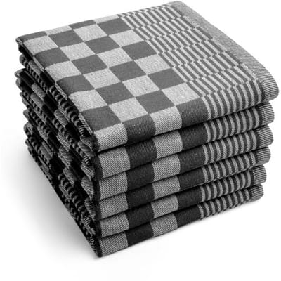 Byrklund Theedoek Clean & Tidy - 6x 50x70 - 100% Katoen - Zwart